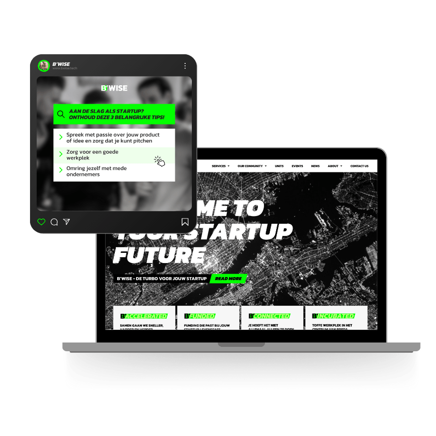 Mock-up website B'WISE